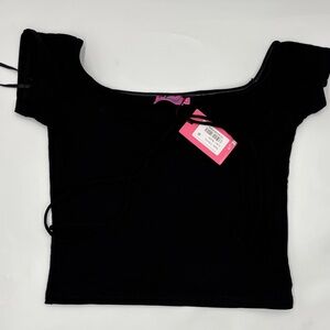 Edikted Jess Off the Shoulder Top in Black